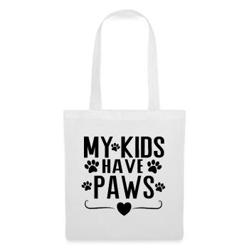 Mes enfants ont des pattes – Conception de la déclaration parentale de chien - Sac en tissu - blanc - Devant