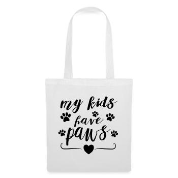 Mes enfants ont des pattes – Conception de la déclaration des parents d’animaux - Sac en tissu - blanc - Devant