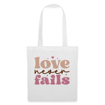 love never fails - Tote Bag - white - Front