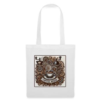 Ambiance de café vintage - Sac en tissu - blanc - Devant