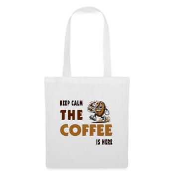 Keep Calm – The Coffee Is Here - Stoffbeutel - Weiß - Vorne