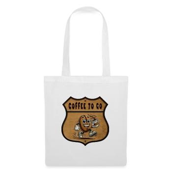 Coffee to Go – Vintage Style - Tote Bag - white - Front
