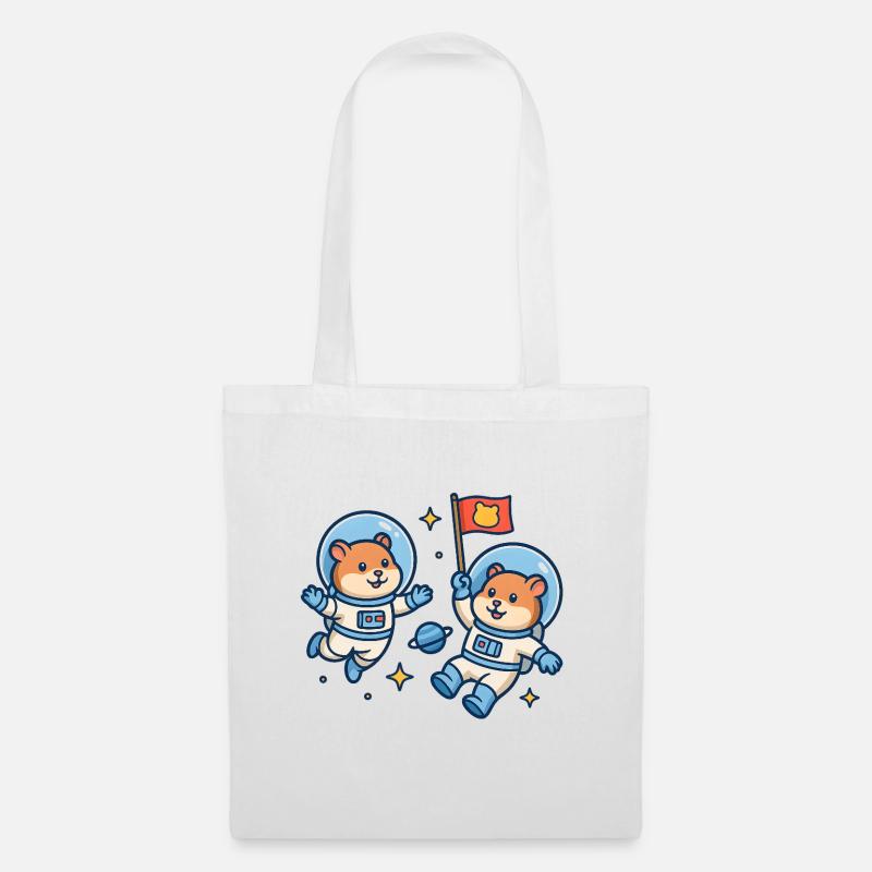 Hamster Astronauten - Stoffbeutel - Weiß