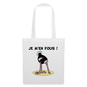 Faire l'autruche - Sac en tissu - blanc - Devant