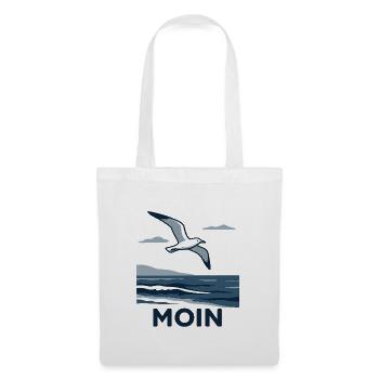 Moin Möwe - Stoffbeutel - Weiß - Vorne