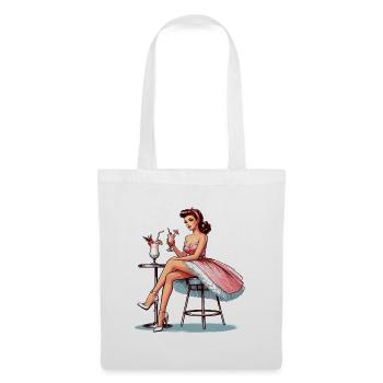 Femme Rockabilly Pina Colada Cadeau - Sac en tissu - blanc - Devant