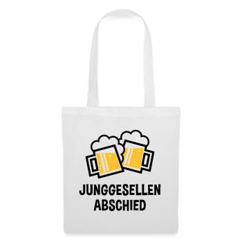 Junggesellenabschied (Bier Bayrische Bierkrüge 2C) - Stoffbeutel - Weiß - Vorne