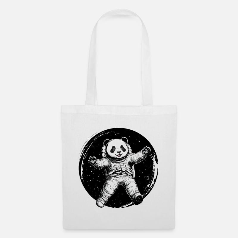 Astronauten-Panda – Süßer Space Explorer - Stoffbeutel - Weiß