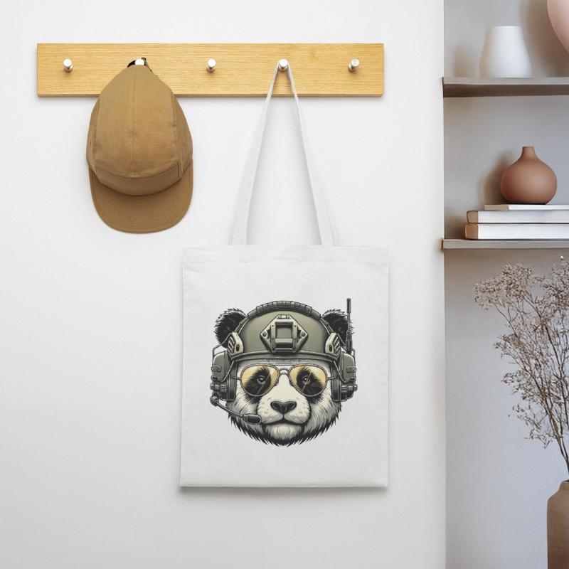 Panda Militär Armee Design Stoffbeutel