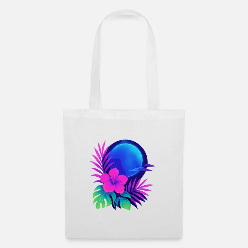 Neon Tropic Moon - Tote Bag - white