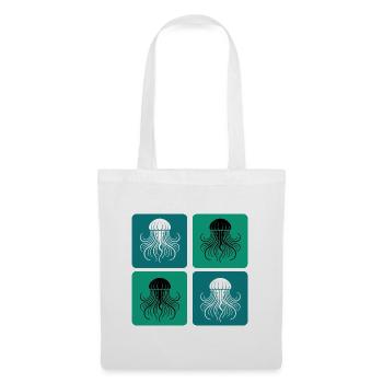 Jellyfish – Minimal Ocean Art - Tote Bag - white - Front