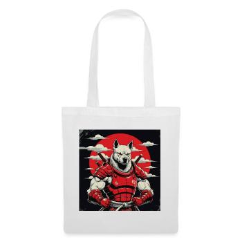 Samurai Dog Guardian - Tote Bag - white - Front