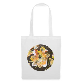 Creative play of colours hand-painted by Martina Eßer - Tote Bag - white - Front