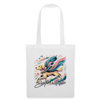 Super chien Golden Retriever Goldie Cape cadeau - Sac en tissu - blanc - Devant