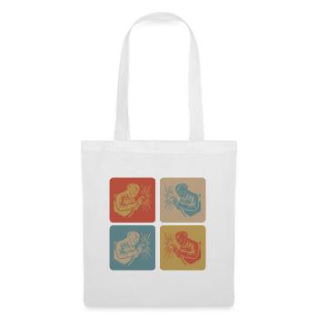 Soudeurs au style rétro - Sac en tissu - blanc - Devant