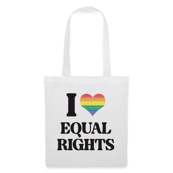 Mois de la fierté LGBTQ - J’aime l’égalité des droits - Sac en tissu - blanc - Devant