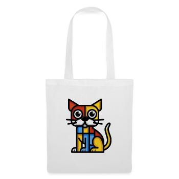 Colorful image of a cubist dog - Tote Bag - white - Front
