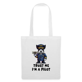 Scottish Terrier, croyez-moi, je suis pilote - Sac en tissu - blanc - Devant
