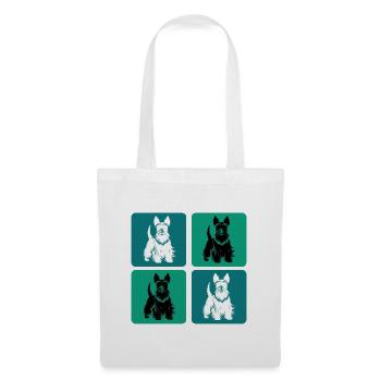 Scottish Terrier Vintage Design - Sac en tissu - blanc - Devant
