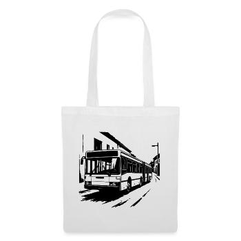 Bus articulé rétro Kult - Sac en tissu - blanc - Devant