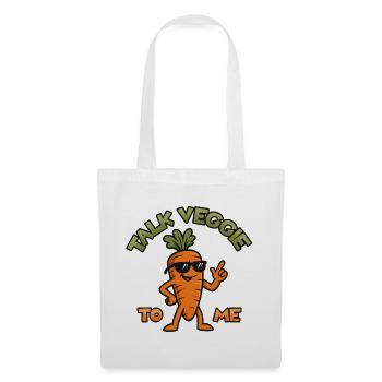 Talk Veggie To Me Carrot Graphic - Tote Bag - white - Front