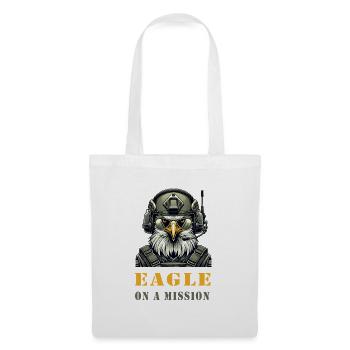 Aigle militaire en mission - Sac en tissu - blanc - Devant