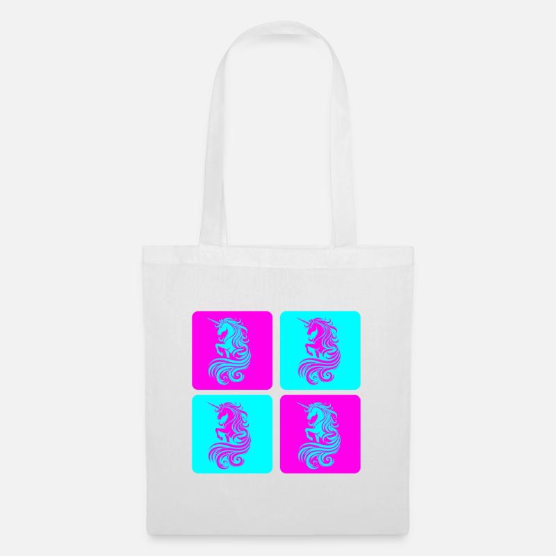 Magisches Einhorn Pop Art - Stoffbeutel - Weiß