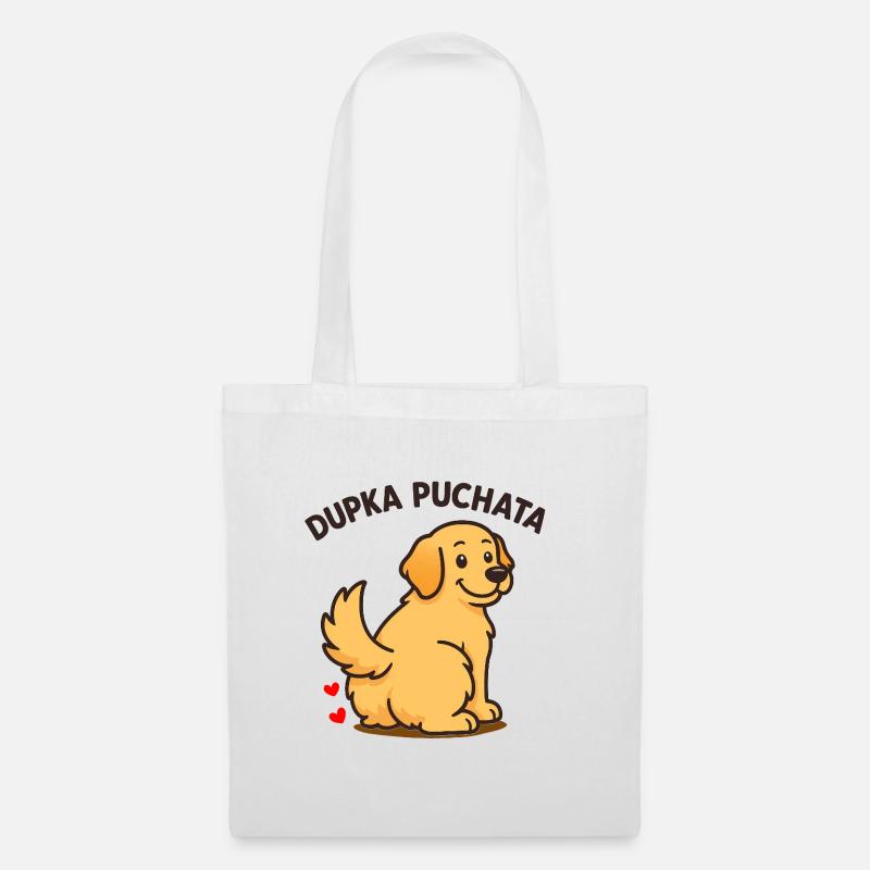 FLUFFY - süßes Hündchen - Stoffbeutel - Weiß