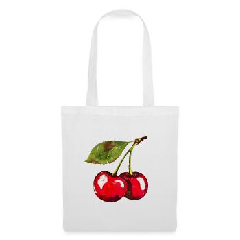 Kirschen Sommer Trend 2025 Cherry Vintrage Retro - Stoffbeutel - Weiß - Vorne