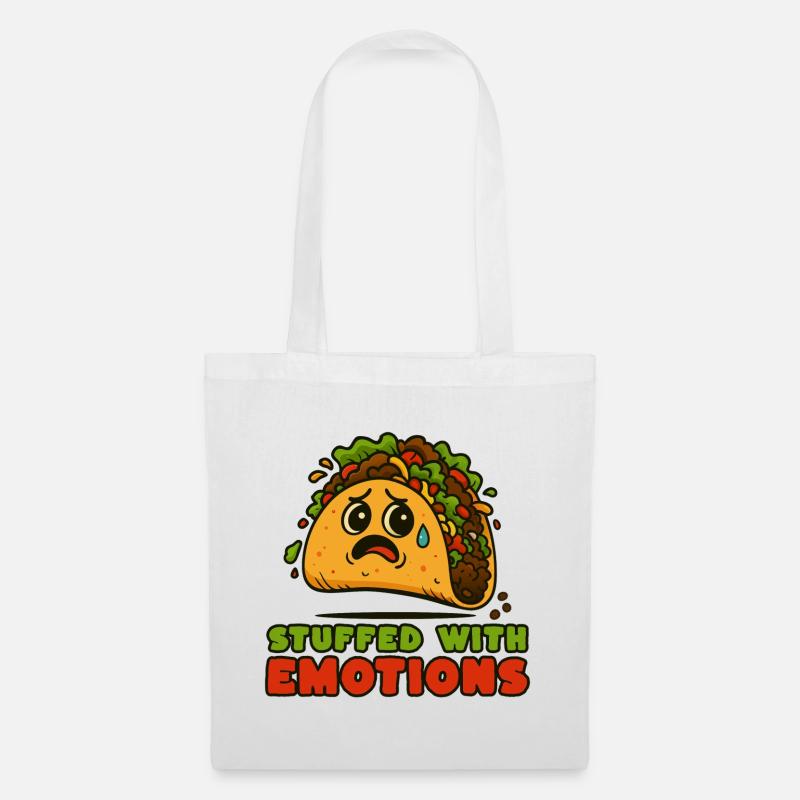 Tacos voller Emotionen - Stoffbeutel - Weiß