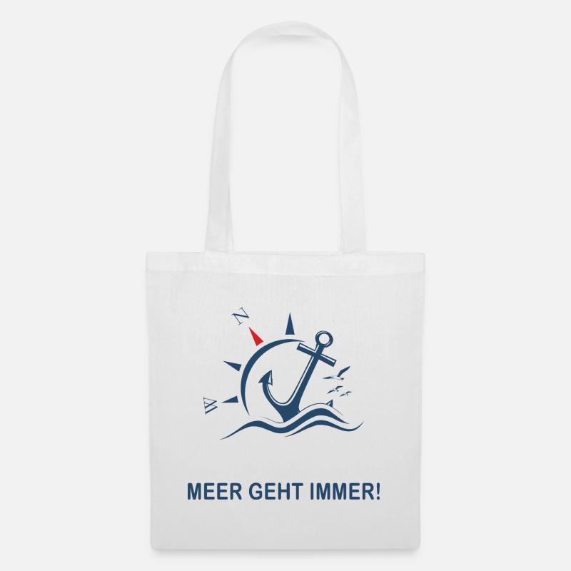 Meer geht immer - Stoffbeutel - Weiß