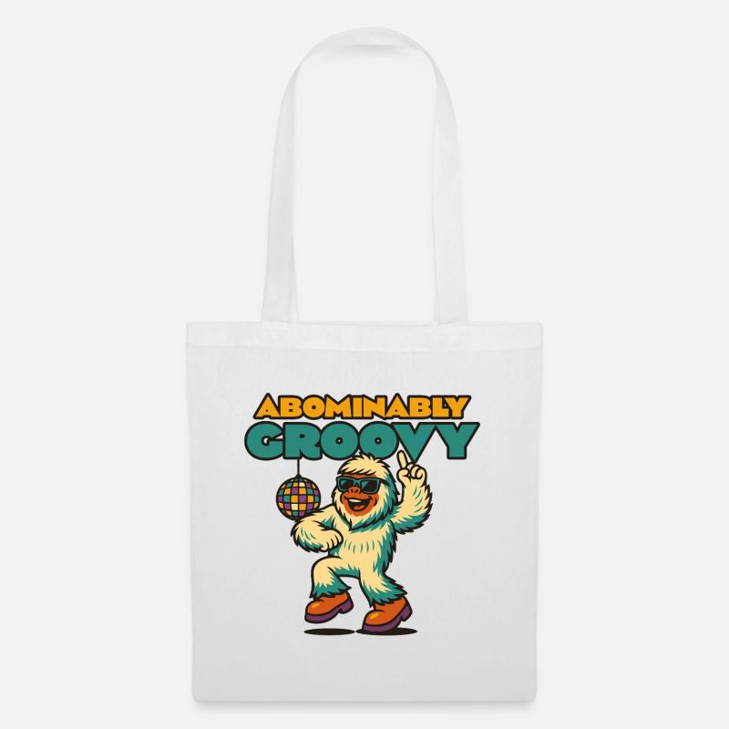 Groovy Disco Yeti - Stoffbeutel - Weiß