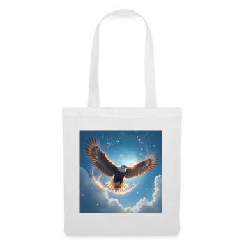 Krafttier Adler am Himmel - Stoffbeutel - Weiß - Vorne