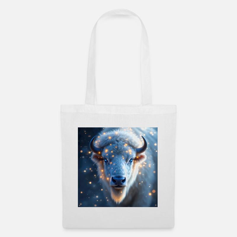 White Bison Power Animal - Tote Bag - white