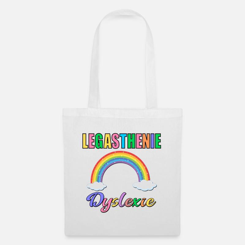 LEGASTHENIE DYSLEXIE REGENBOGEN - Stoffbeutel - Weiß