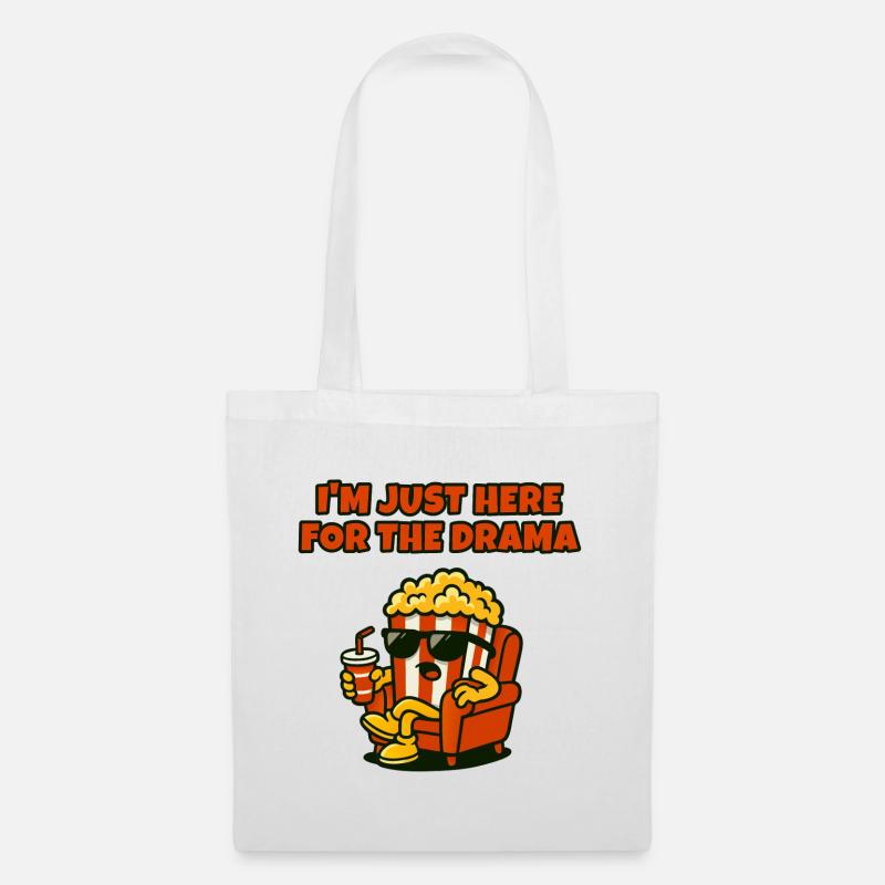 Popcorn Diva Drama - Sac en tissu - blanc