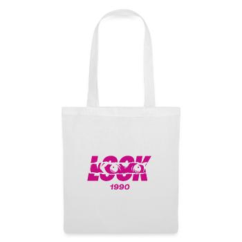Regardez les yeux néon des années 1990 - Sac en tissu - blanc - Devant