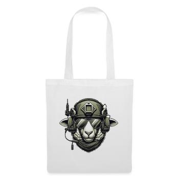 Schaf Militär Design - Stoffbeutel - Weiß - Vorne