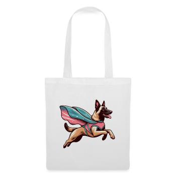 Super Dog Belgian Shepherd Cape Gift - Tote Bag - white - Front