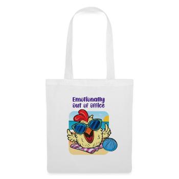 Chicken on the Beach – Mentally Checked Out - Tote Bag - white - Front