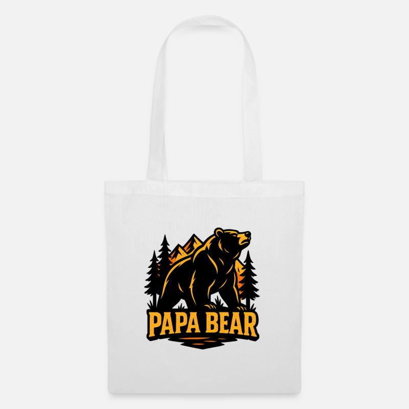 Papa Bear Mighty Forest Bear - Tote Bag - white