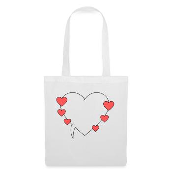 Speech Bubble with Hearts 3 - Tote Bag - white - Front