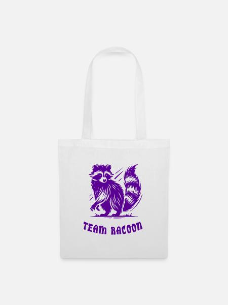 Team Waschbär - Stoffbeutel - Weiß