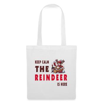 Keep calm, the reindeer is here - Tote Bag - white - Front