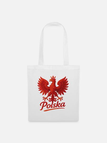 Polen Polska Adler Flagge Fahne episch Geschenk - Stoffbeutel - Weiß