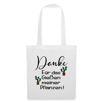 PFLANZENBEWÄSSERUNG DANKE URLAUB - Stoffbeutel - Weiß - Vorne