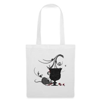Kelch mit ratte, gothic design - Stoffbeutel - Weiß - Vorne