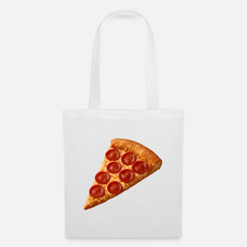 Pizza Salami - Stoffbeutel - Weiß