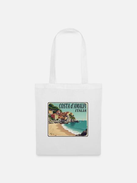 Amalfi Küste Italien - Stoffbeutel - Weiß