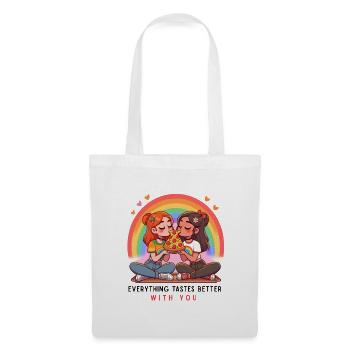 Everything tastes better with you - Tote Bag - white - Front